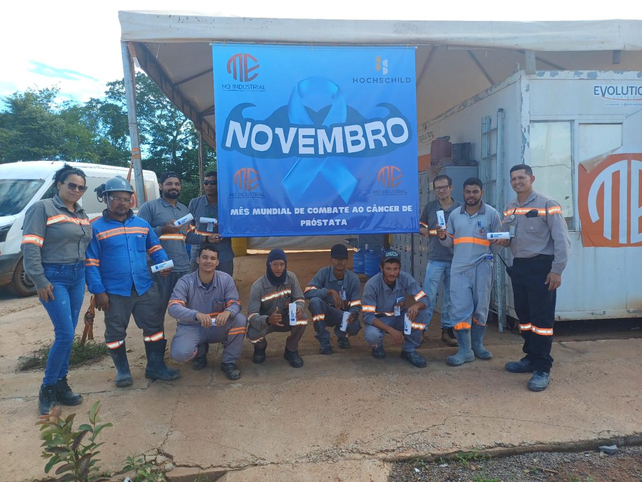 Equipe M3 Industrial na campanha Novembro Azul
